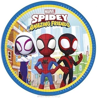 PROCOS Spidey And His Amazing Friends Pack Of 8 Party Plates FSC
