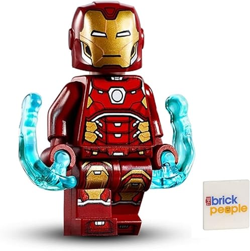 LEGO Hexágono de plata de Iron Man en el pecho y explosiones de poder
