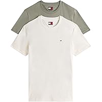 Tommy Jeans Uomo T-Shirt Maniche Corte Confezione da 2 Xslim Jersey in Cotone