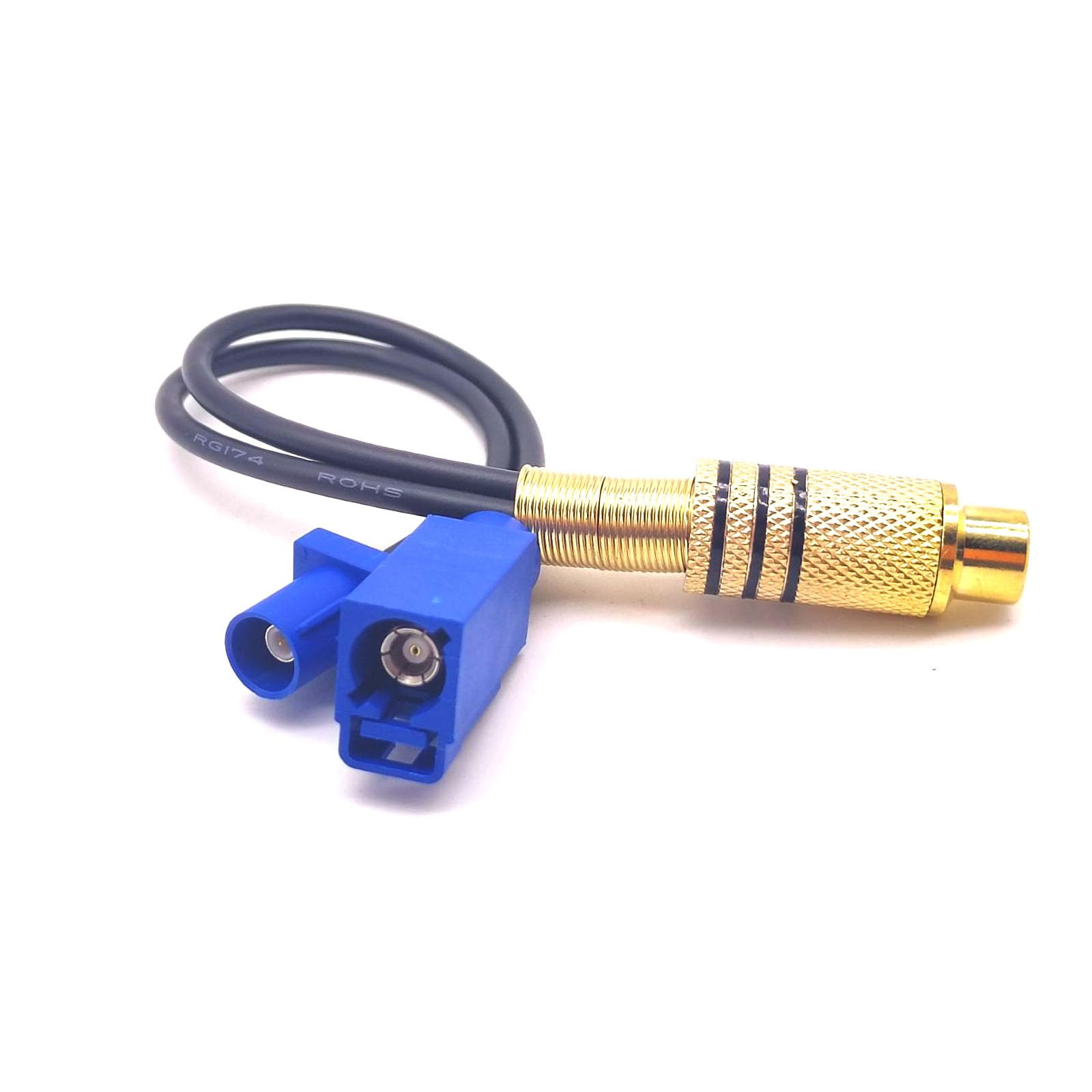 Cable FAKRA K Curry Hembra A Hembra RG174 50cm - Conectores Para Antena De Radio Coche Y Sirius XM