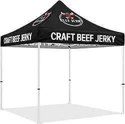 Barraca de carne seca artesanal, 25 x 25 cm para uso externo para carne seca feita à mão, vara de carne ou carne defumada pop up mercado tenda comercial