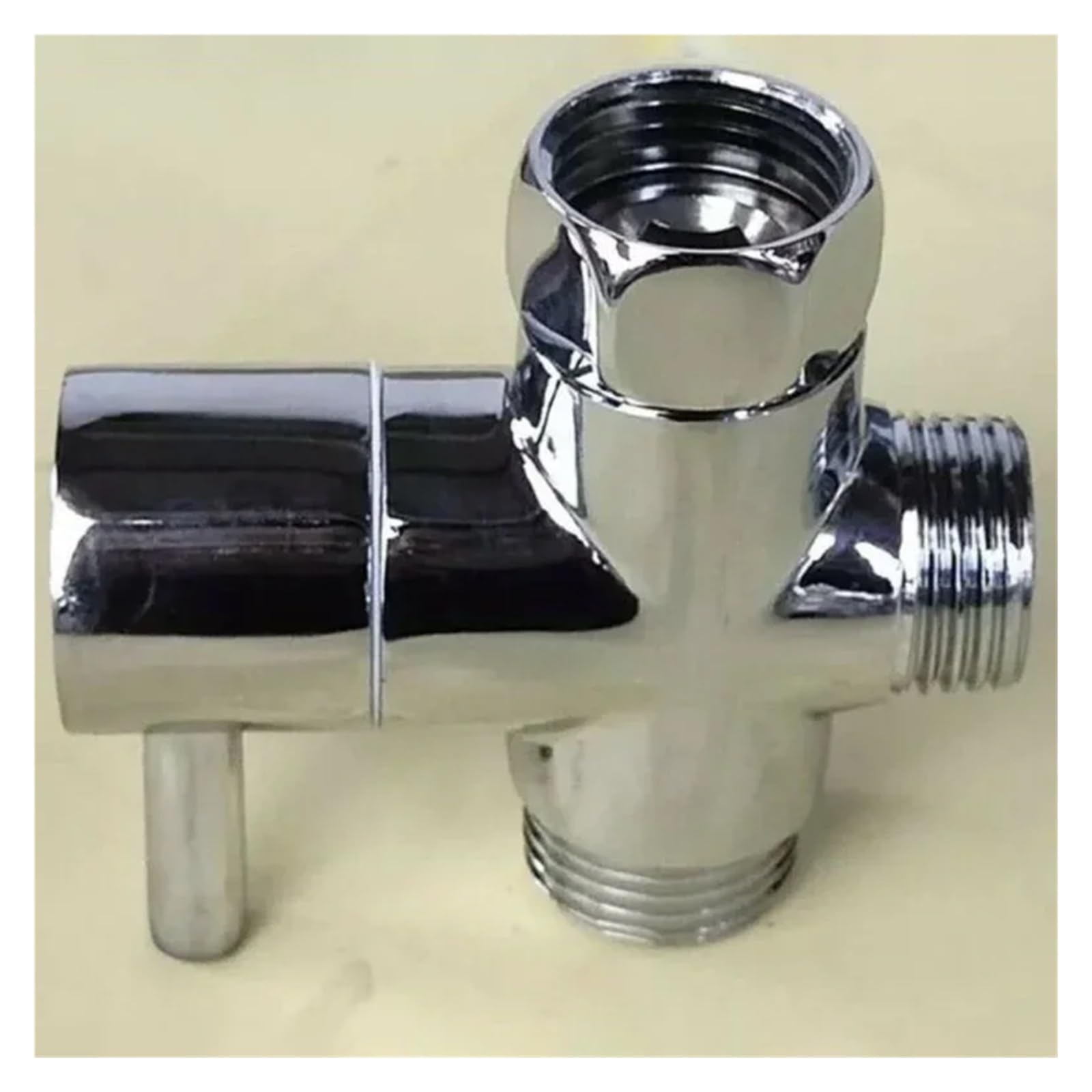 Valvola deviatrice a 3 vie G1/2in, convertitore adattatore a T, rubinetto doccia in ottone for bagno, divisore d'acqua