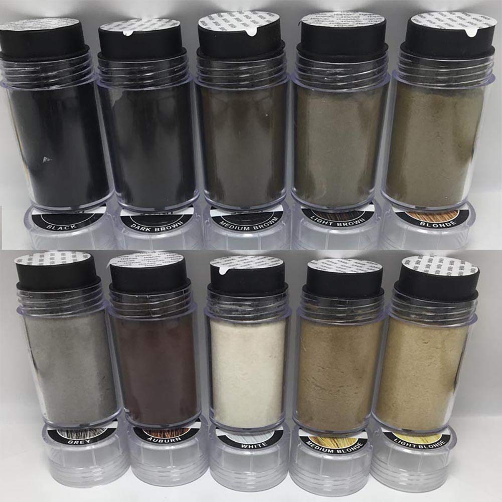 Fibras de Cabello Naturales para Cabello Fino y Escaso, Efecto Inmediato (Marron oscuro)