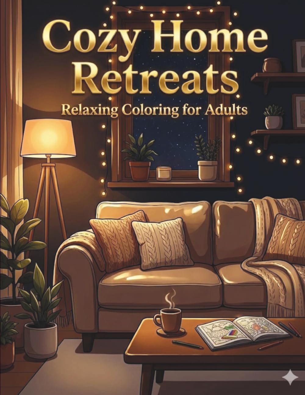 Cozy Home Retreats: Bold & Easy Coloring Book for Adults to Relax, De-Stress & Enjoy Hygge Moments