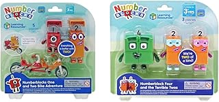 Learning Resources HM95354-UK Numberblocks One and Two Bike Adventure, Size & HM95355-UK Numberblock Four and The Terrible Twos , One Size