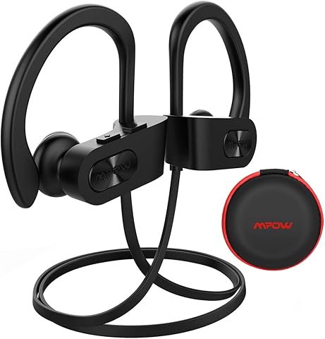 Mpow Wireless Headphones Bluetooth 5.0, Up to 9 Hrs Playing Time IPX7 Waterproof Running Headphones In-ear Earbuds for Gym Cycling Workout iPhone,iPad,Samsung, Siri with Built-in Noise Cancelling Mic