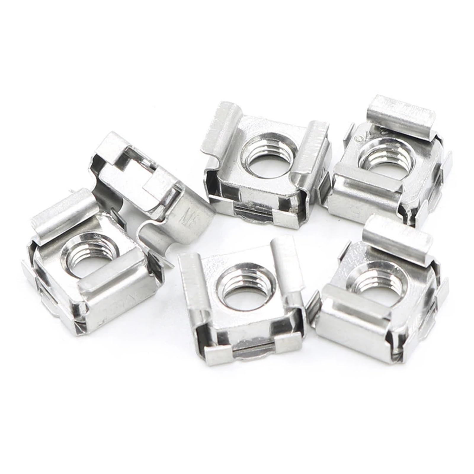 Nakrętki klatkowe, nakrętka wielokolorowa M4-M12 Typ pudełkowy Elastyczny kwadratowy zatrzask(304 Stainless Steel,M8-10pcs)