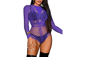 Long Sleeve Mesh Fishnet Body Suit