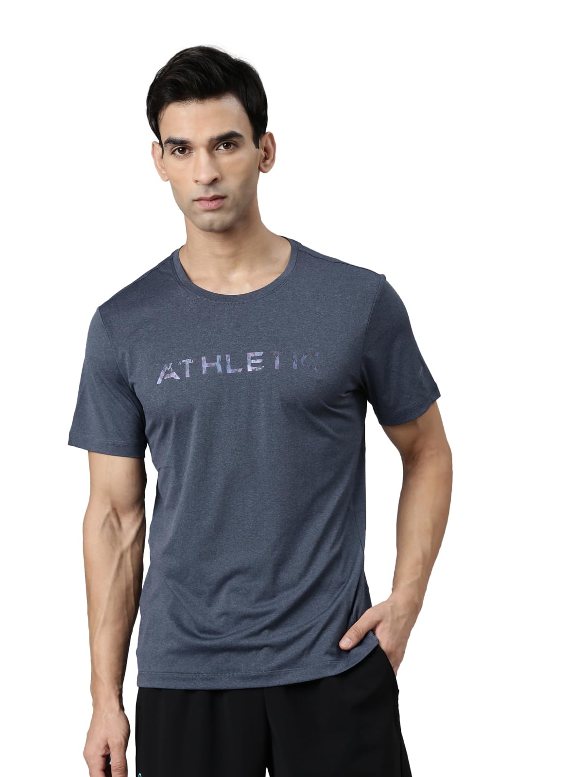 xtep Athletic Training Series, Crew Neck, 100% Polyester, Pull on Style, Half Sleeve, Solid Pattern, Superior Comfort, Training and Running T-Shirt for Men-picture-30