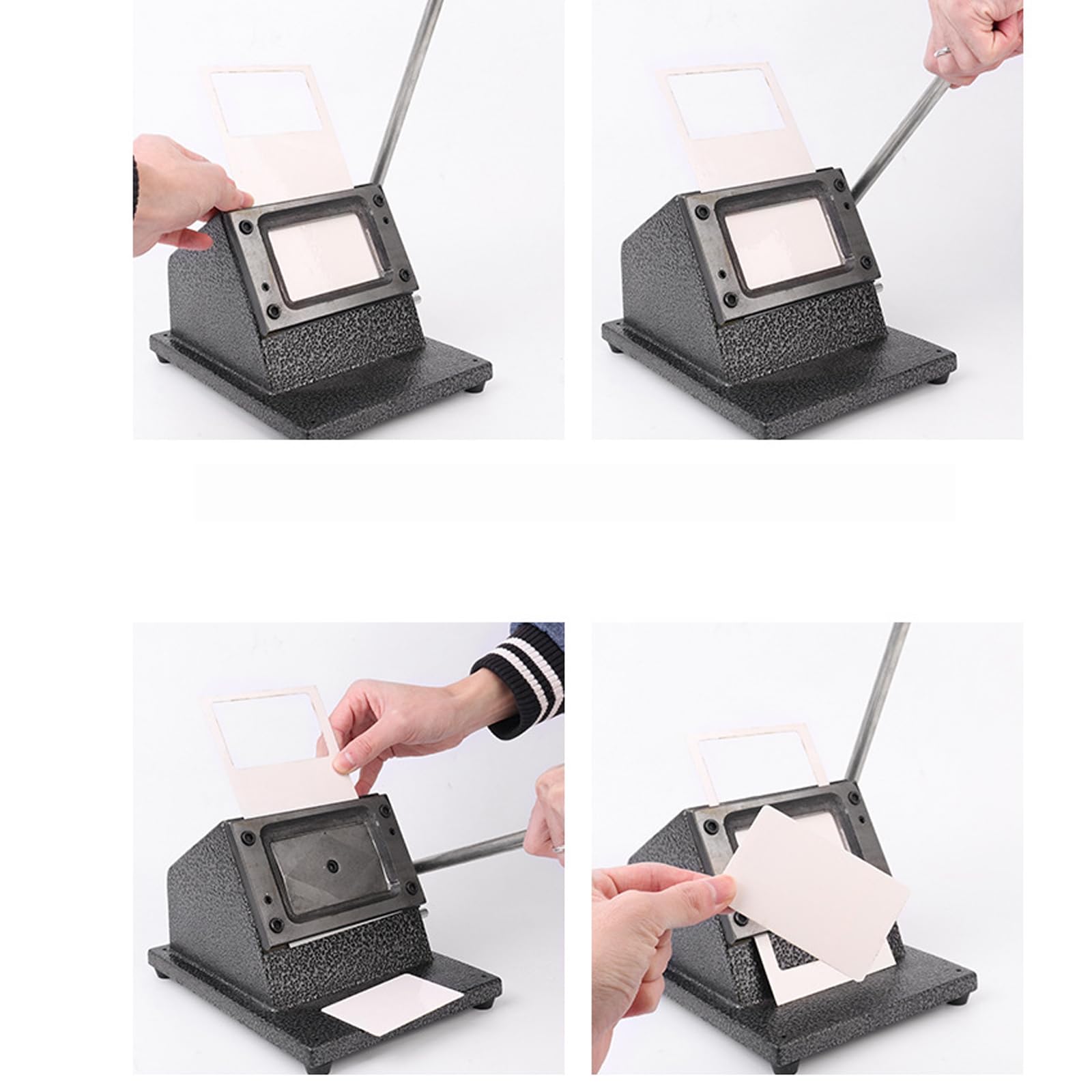 Taglierina Manuale per Fototessere - Perforatrice da Tavolo per Carte Didentità, per Tagli Rapidi E Precisi - Ideale per Luso Domestico O in Ufficio.