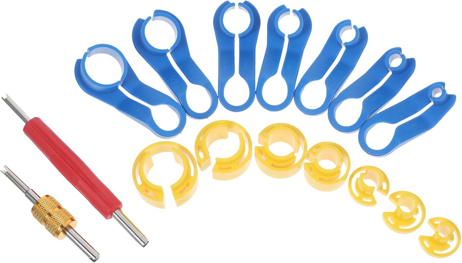 Ciieeo 16pcs Fuel Line Disconnect Tool Set Car Air Conditioner Cooler Line Removal Repair Kit for Automotive Fuel and Ac System Maintenance