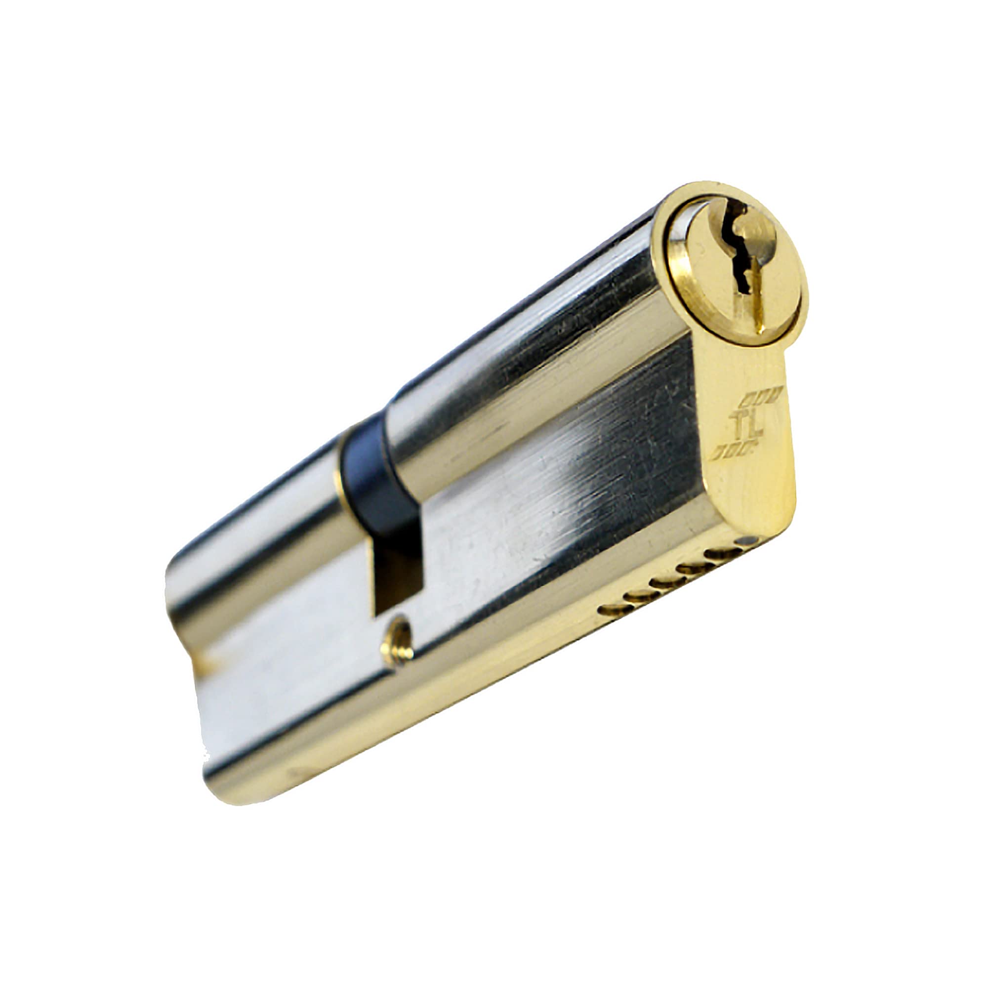 Uap Brass Euro Cylinder Door Lock With 3 Keys - Tl Budget Euro Lock Cylinder Security Door Barrel For Home & Business - Heavy-Duty Cylinder Suitable For All Doors (90Mm 45/45) (Brass)
