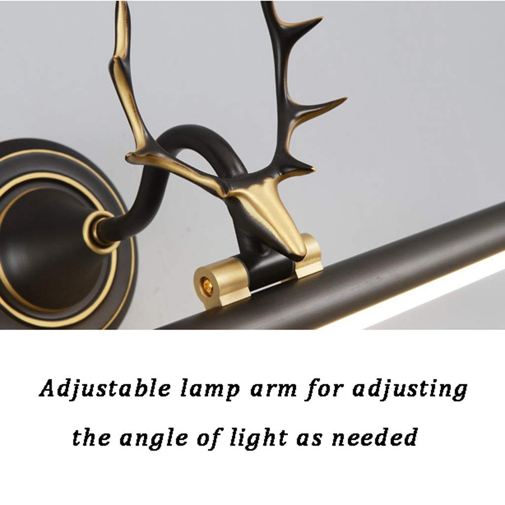 Łazienkowe lampy ścienne miedziane do szafki łazienkowej reflektor LED lampa nad lustro lampa łazienkowa amerykańska lampa do makijażu, szafka z lustrem, specjalna lampa do makijażu, lampa ścienna do