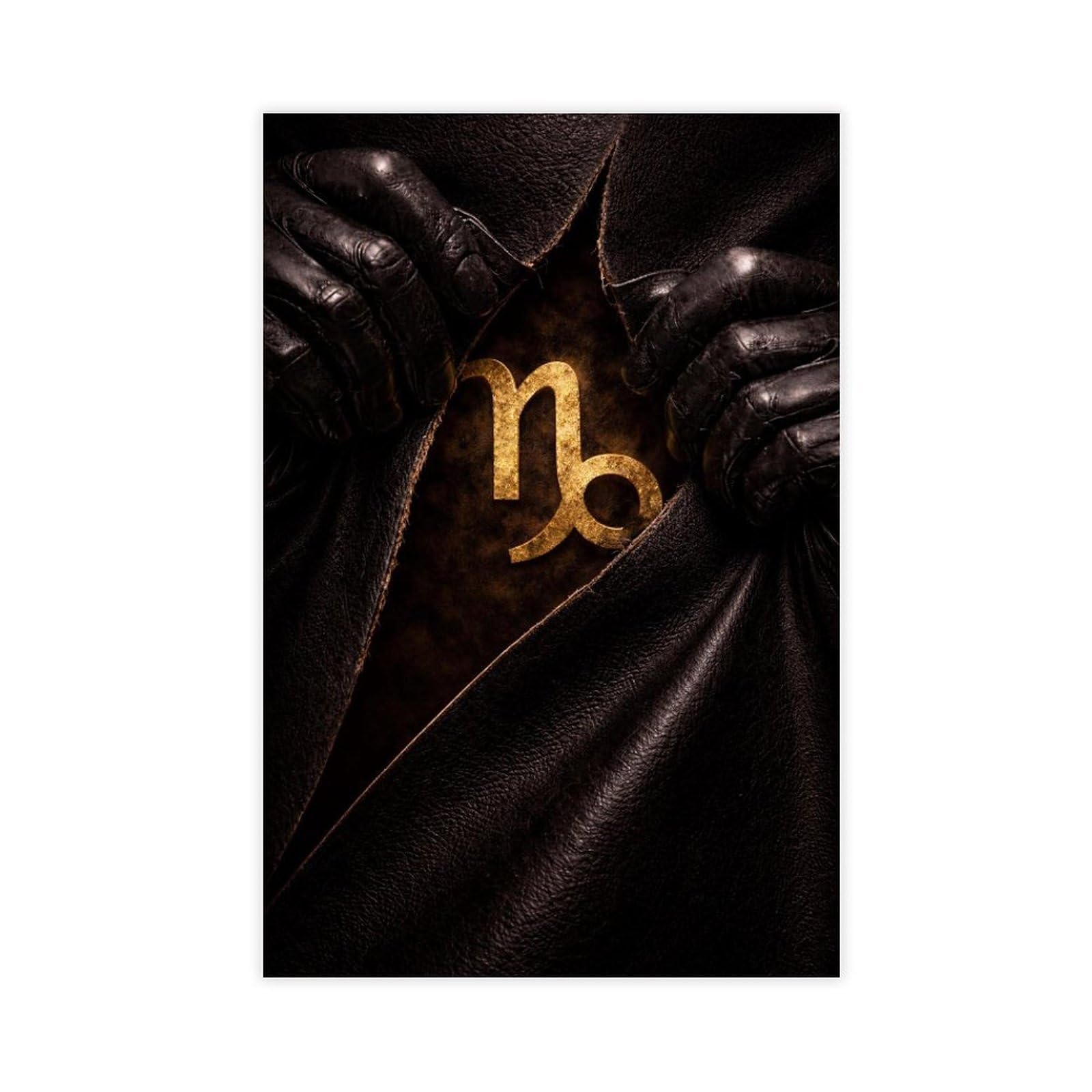 Ywtjax Unframe-Style Capricorn Zodiac Poster Canvas Poster For Dorm Room Decor Gift
