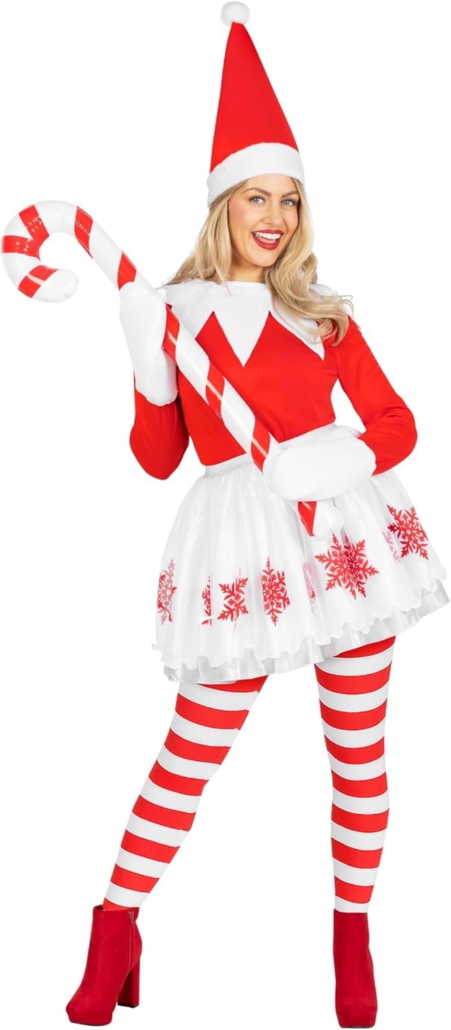 Morph Womens Elf Costume Adult Santa Helper Outfit Holiday Christmas Elf Costume for Women