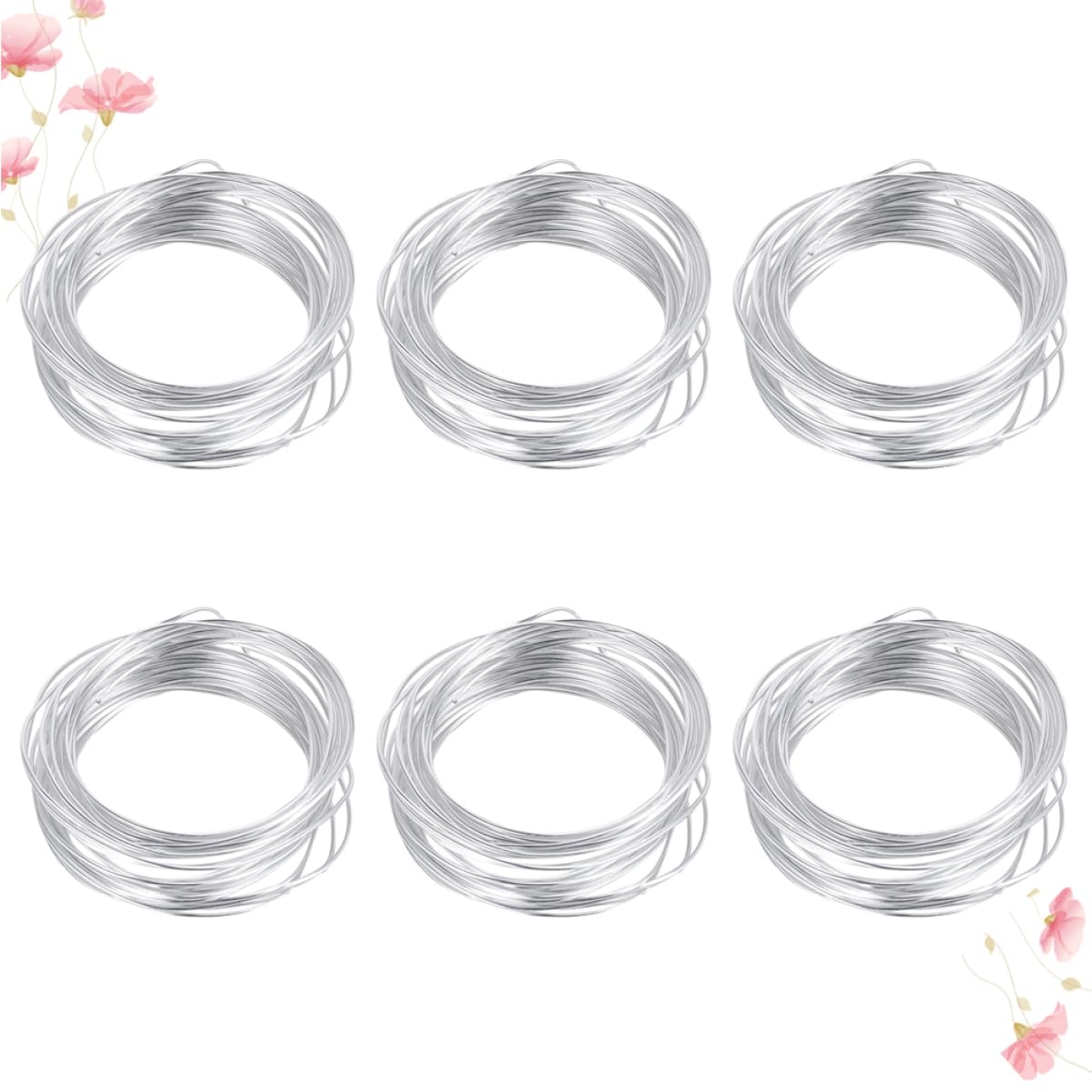 SHINEOFI 12rolls DIY Aluminum Wire Flexible Craft Making Wire for Dolls Military Models Bonsai Flower Shelf
