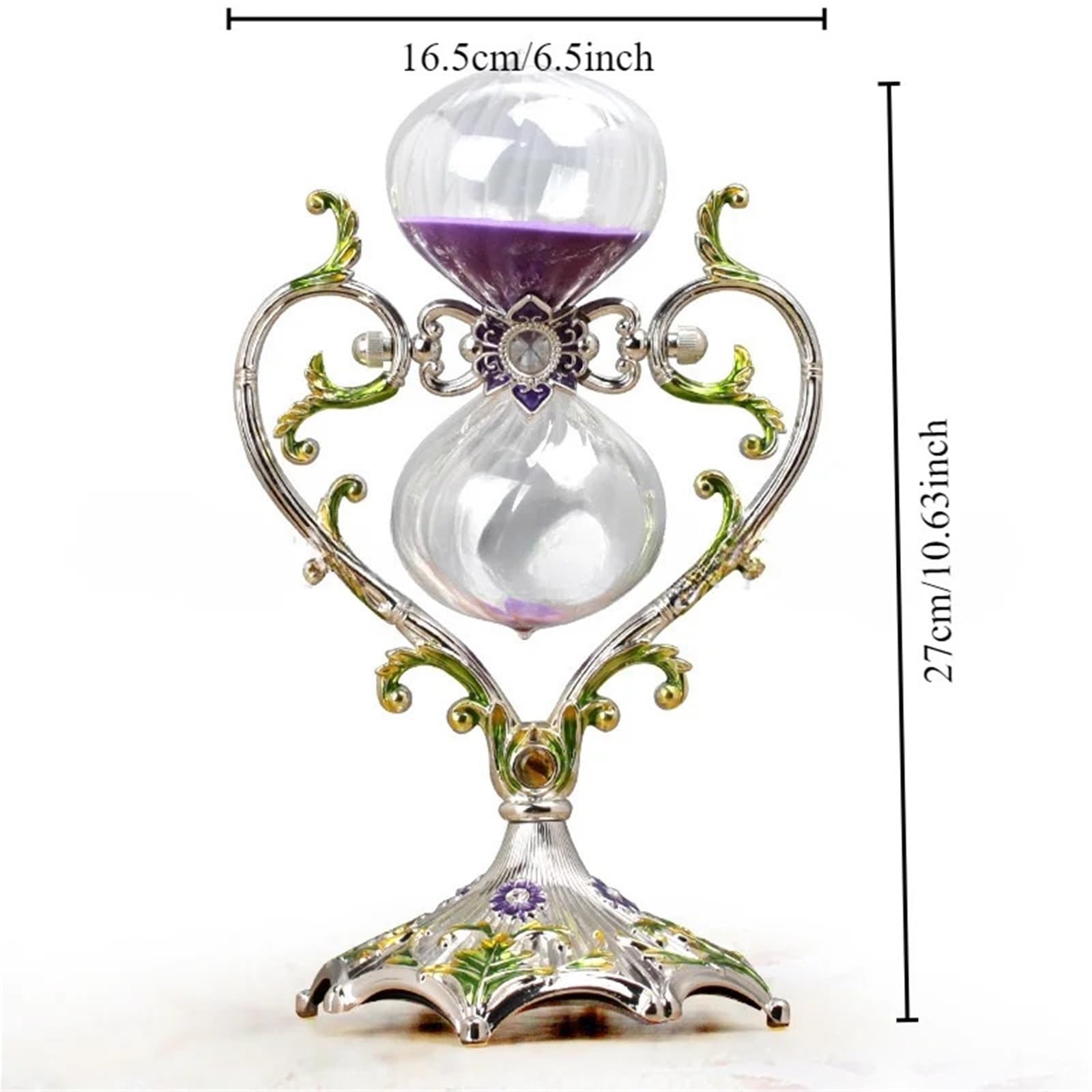 1 Pieza de Adorno de Temporizador de Reloj de Arena en Forma de corazón para Decoración