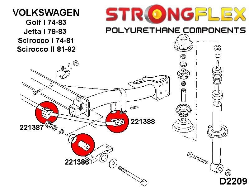 Strong Flex Rear Beam Mounting Base Kit 2 Pieces.