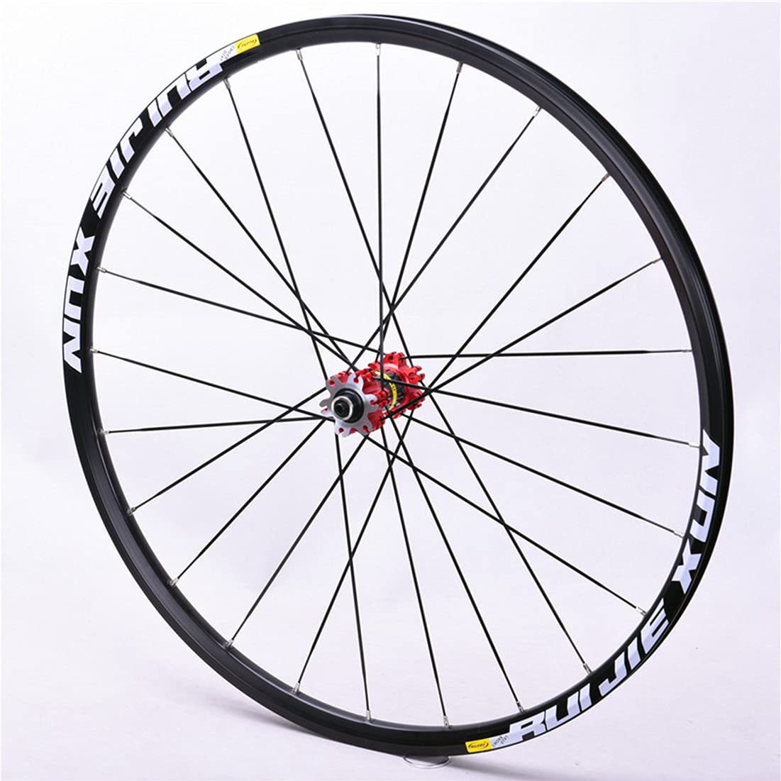 Paire De Roues VTT 26 Pouces Tioga Special Wheels – Jantes Blanches, Pneus Rouges Phenix