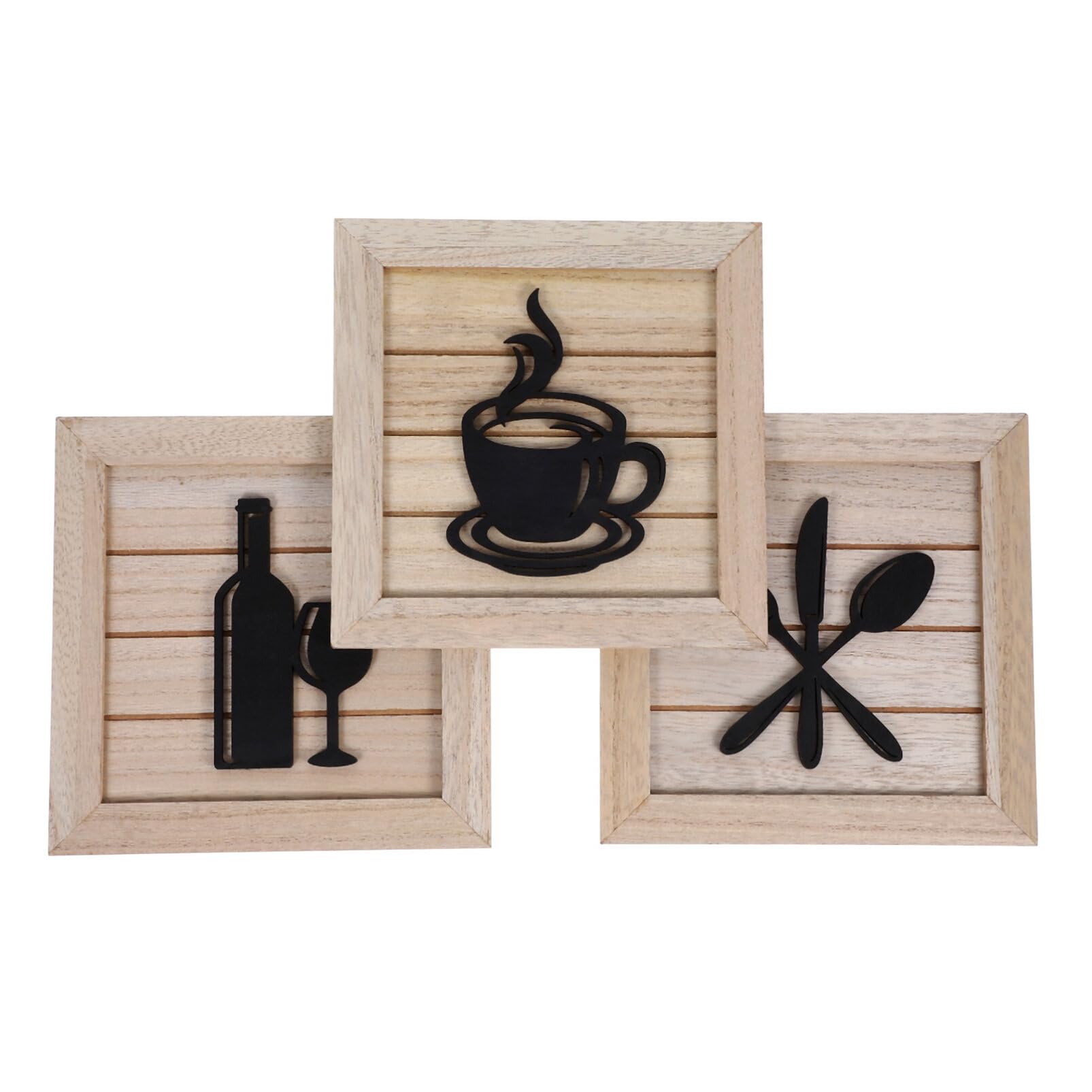 Motif vintage décoration de cuisine triptyque mural élégant pour porte
