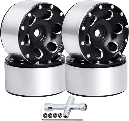1.0 Beadlock Wheels 1" Micro llantas de rueda para todos 124 Escala Axial SCX24 RC Crawler Car Upgrades Accesorios