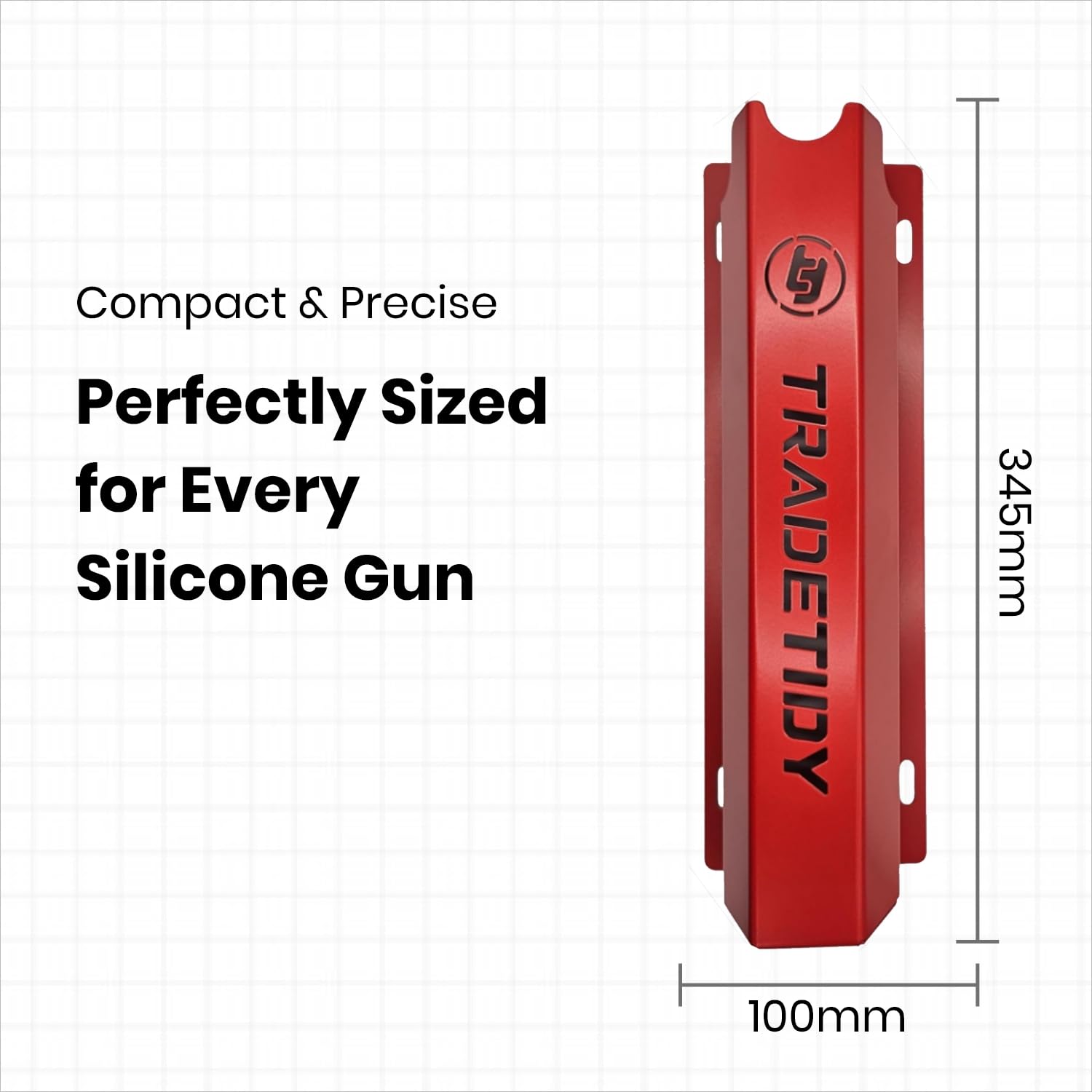 TradeTidy Silicone/Mastic Gun Holder, Accessories for Workshop Van, and Garage Storage, Made from 1.5mm Super Strong Steel - Image 3