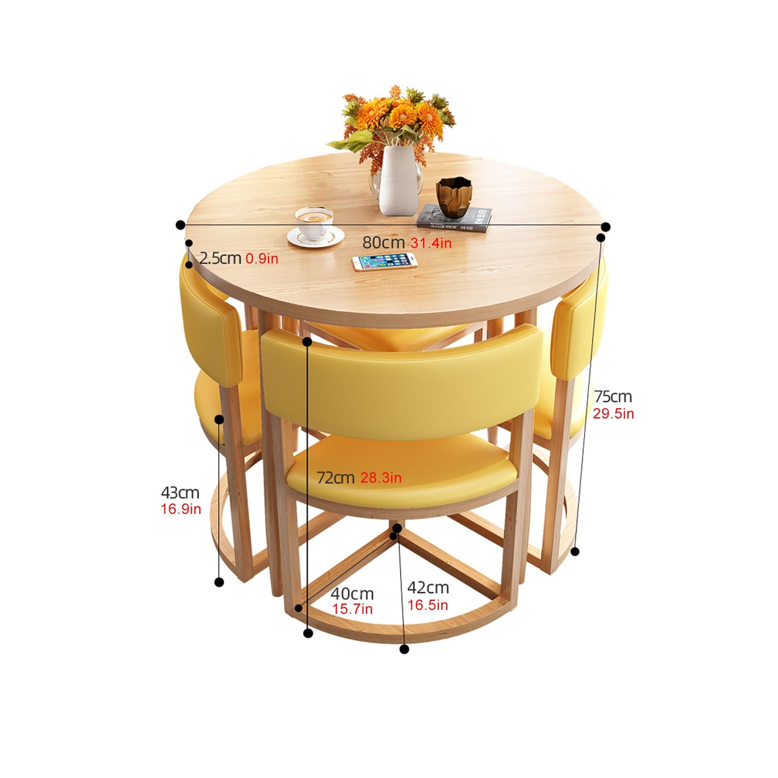 Club Table Sets Snapklik.com : YUZES Office Reception Room Club Table And Chair Set ...
