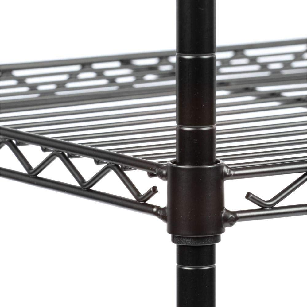 Sandusky MWS481872 4Tier Mobile Wire Shelving Unit with 2" Nylon