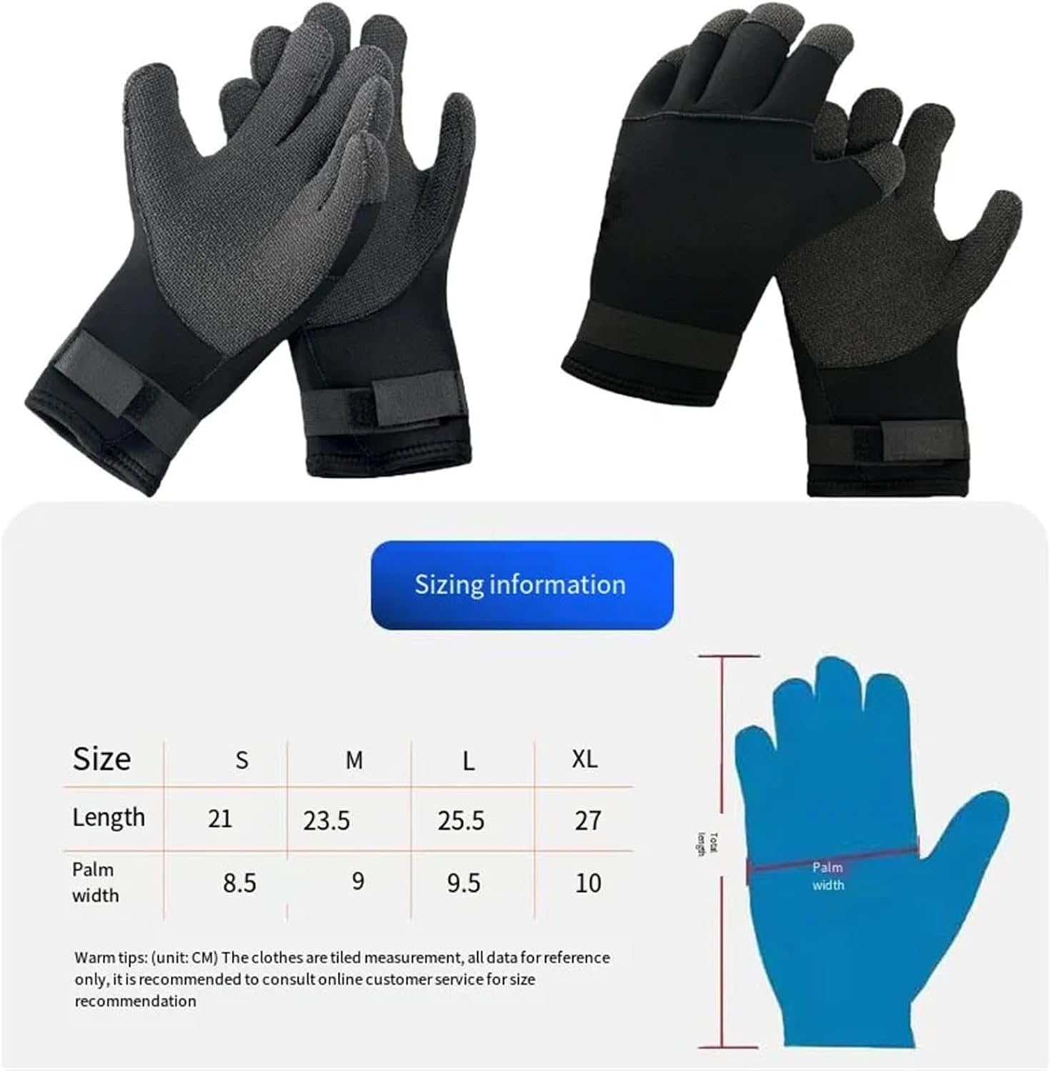 5mm Kevlar Neoprene Diving Gloves - Anti-Slip Wear-Resistant Prick-Proof Gloves for Snorkeling, Fishing & Swimming