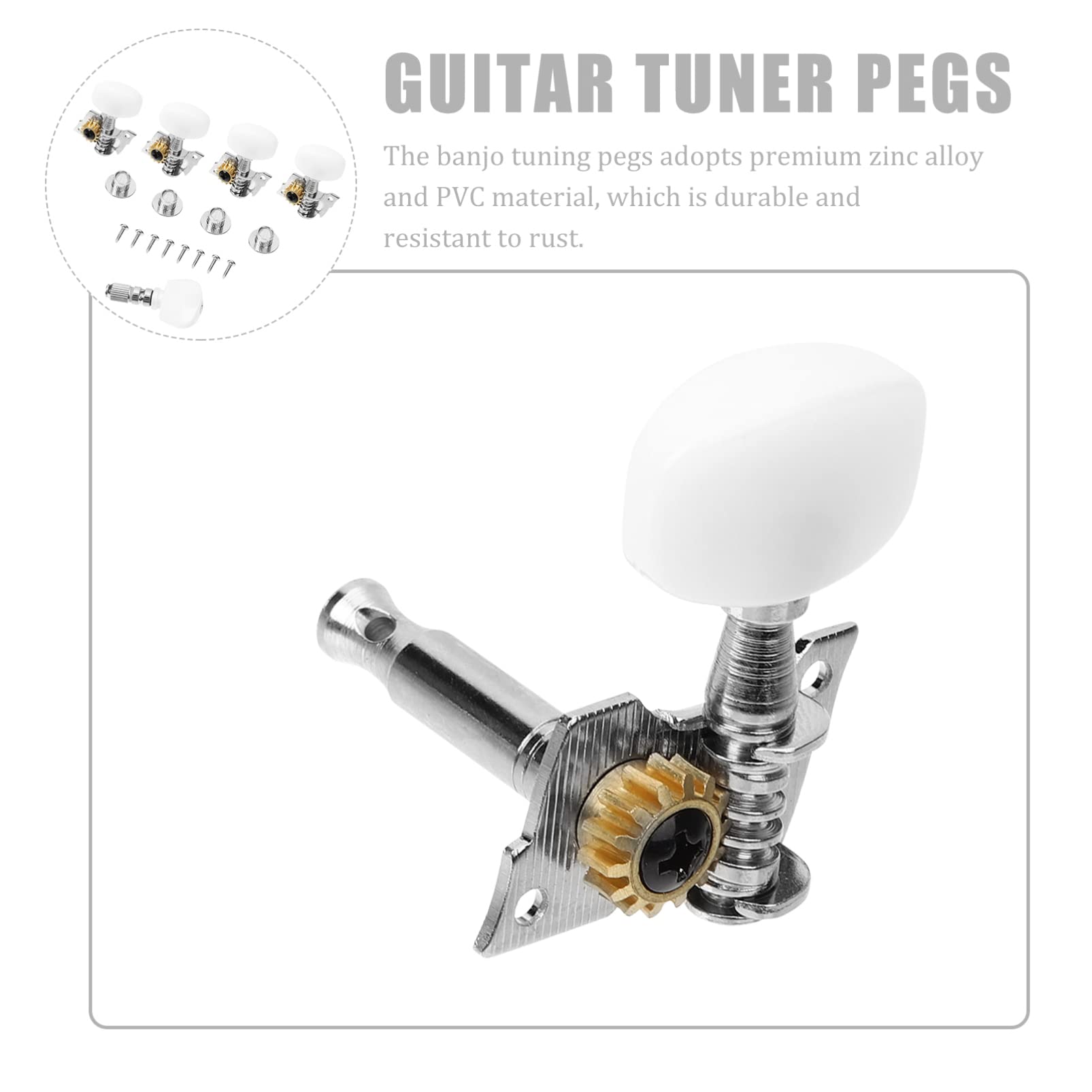 Levemolo Banjo Tuning Pegs Set Guitar Tuning Pegs Pointer Acoustic Guitar Tuner Easy Installation Longevity