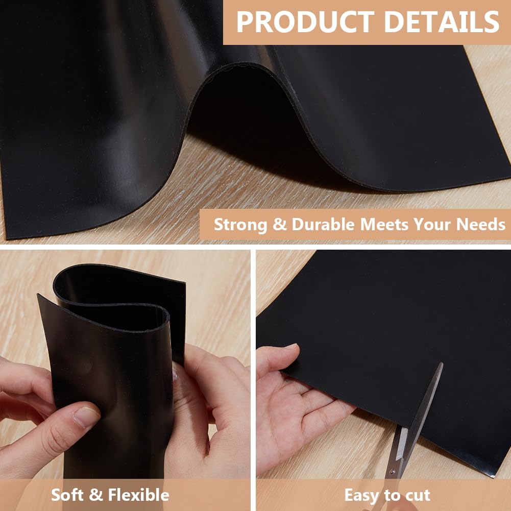 2 Stück Rutschfeste Silikonmatten, 20x20 Cm, Schwarz – Wärmeisolierend, Wasserdicht, Für Basteln, Nageldesign & Küche