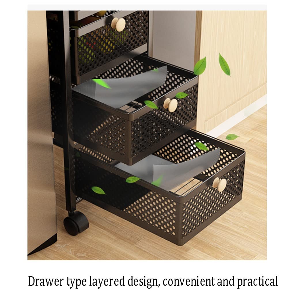 MDybf Bastidores de Cocina, cajones de múltiples Capas de Piso a Techo, cestas domésticas extraíbles, bastidores de Almacenamiento de Vegetales multifuncionales