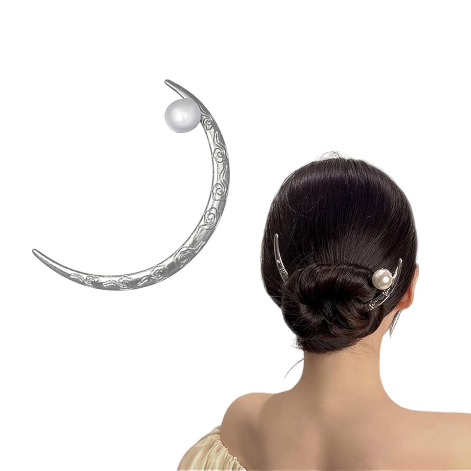 Buy INHEAVEN Hair Accessories Set,1-Pack half moon Hair Fork and