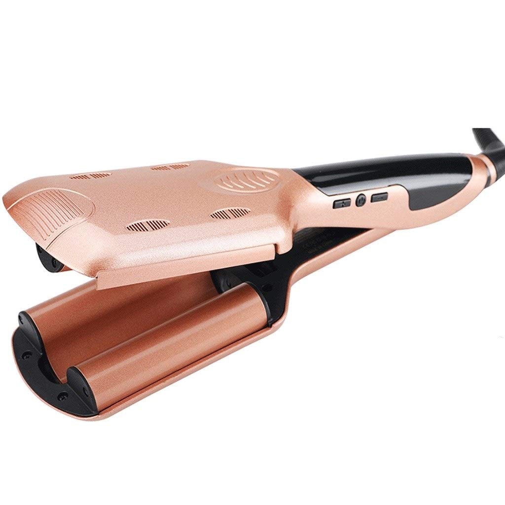 26mm 3 Tube Curling ironWave Curling Iron Ceramic Hair Curler Deep Wavy Curler Not to Hurt The Hair (Color : E) (E)