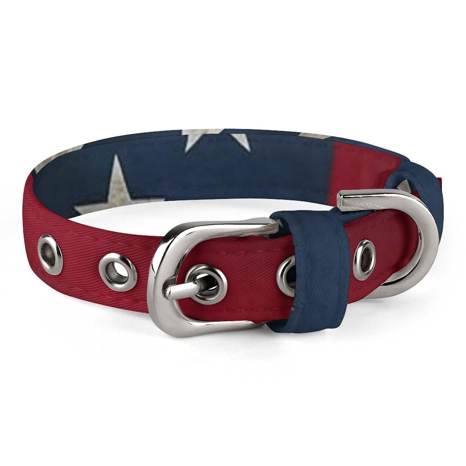 Collier chien personnalisé drapeau américain pour balades et parcs