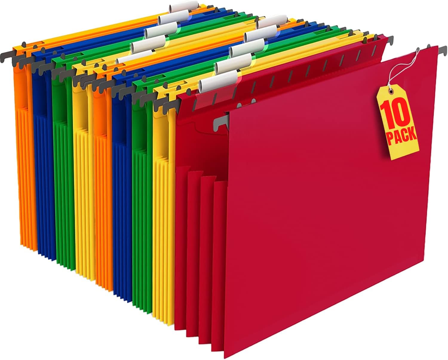 1InTheOffice Hanging File Folder, Hanging File Pocket, Expandable