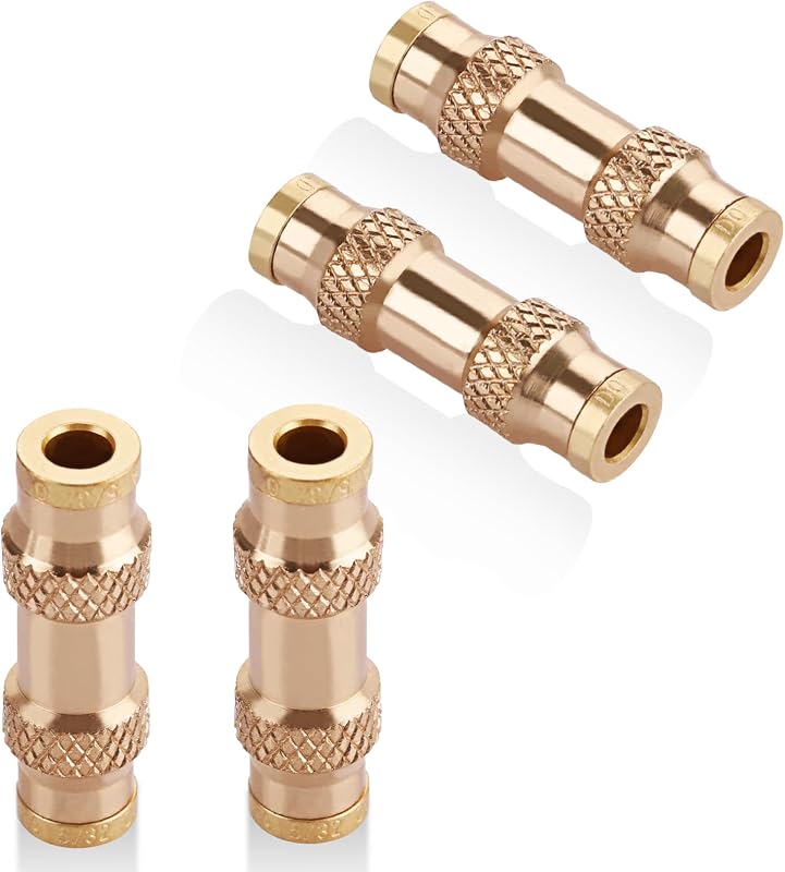 Conector União Reto de Latão HASAOMOI para Linha de Freio a Ar DOT 5/32" – Kit com 4 unidades