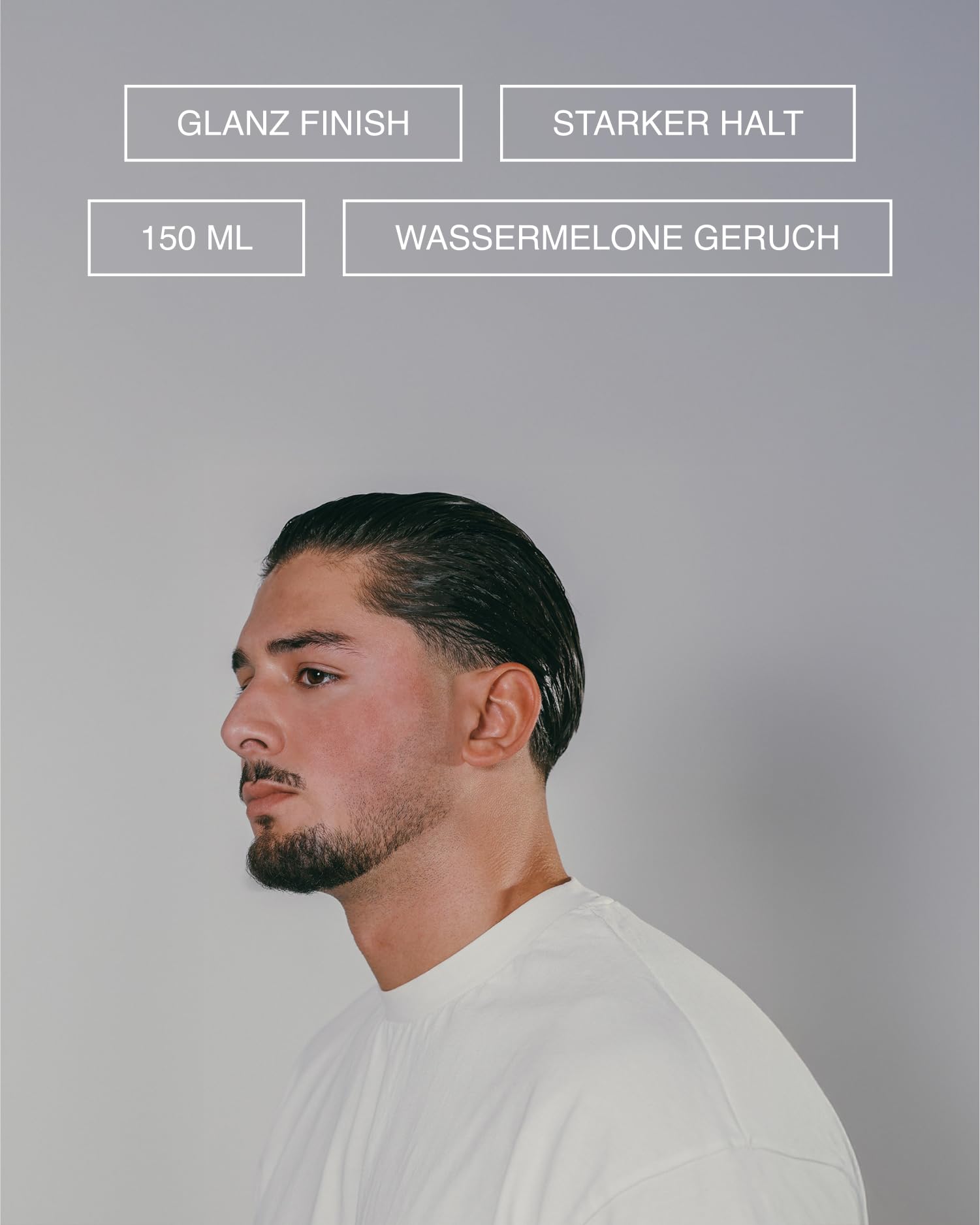 Haarwachs Glanz 150ml | Professioneller Wet-Look & Starker Halt | Barber-Qualität Styling Wax | Wassermelonen-Duft