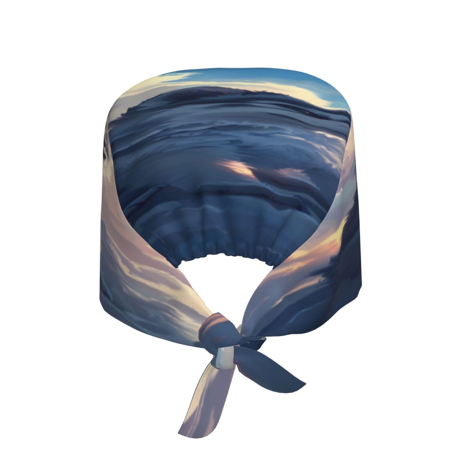 Kuilepa Cloud Wolf Print Working Caps With Sweatband Adjustable Working Hats Elastic Scrub Hats Nurse Scrub Cap Nurse Hats