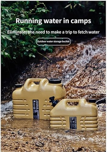 Miniatura 3 de Grifo para botella de agua de gran capacidad, contenedor de almacenamiento de agua de 6.6 galones, material verde, tanque de agua portátil de mano