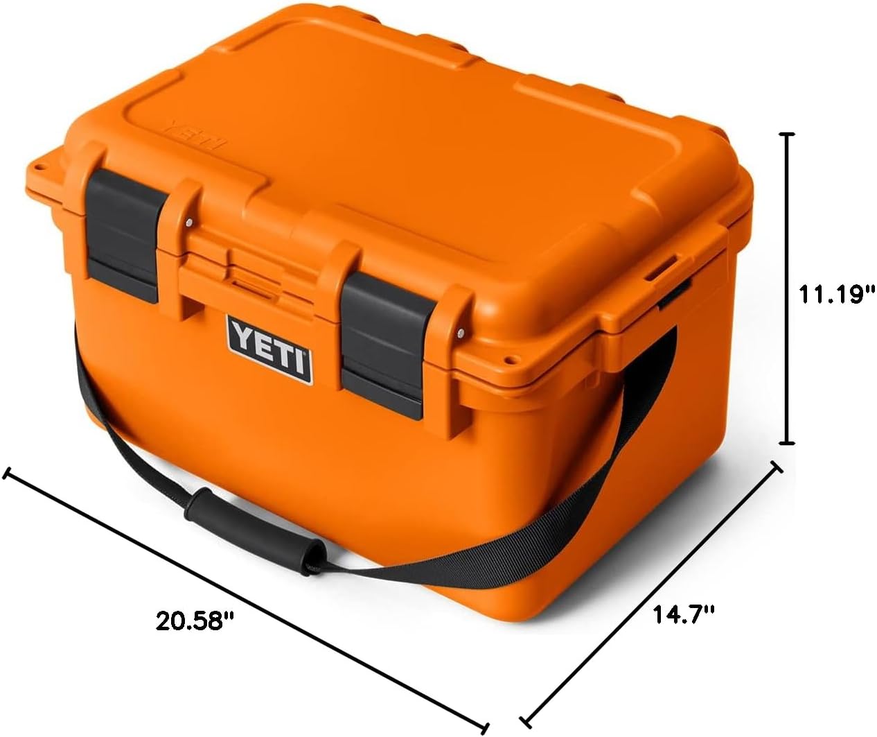 YETI LoadOut 30 GoBox Divided Waterproof Cargo Case, Dry Box, Camera Case, Fishing Tackle Box, King Crab