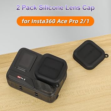 Mini Case + Silicone Lens Cover Cap Set for Insta360 ACE Pro 2/ACE Pro,Storage Case Semi-Hard Camera Protective Case for Insta 360 Quick Release Mount Accessories