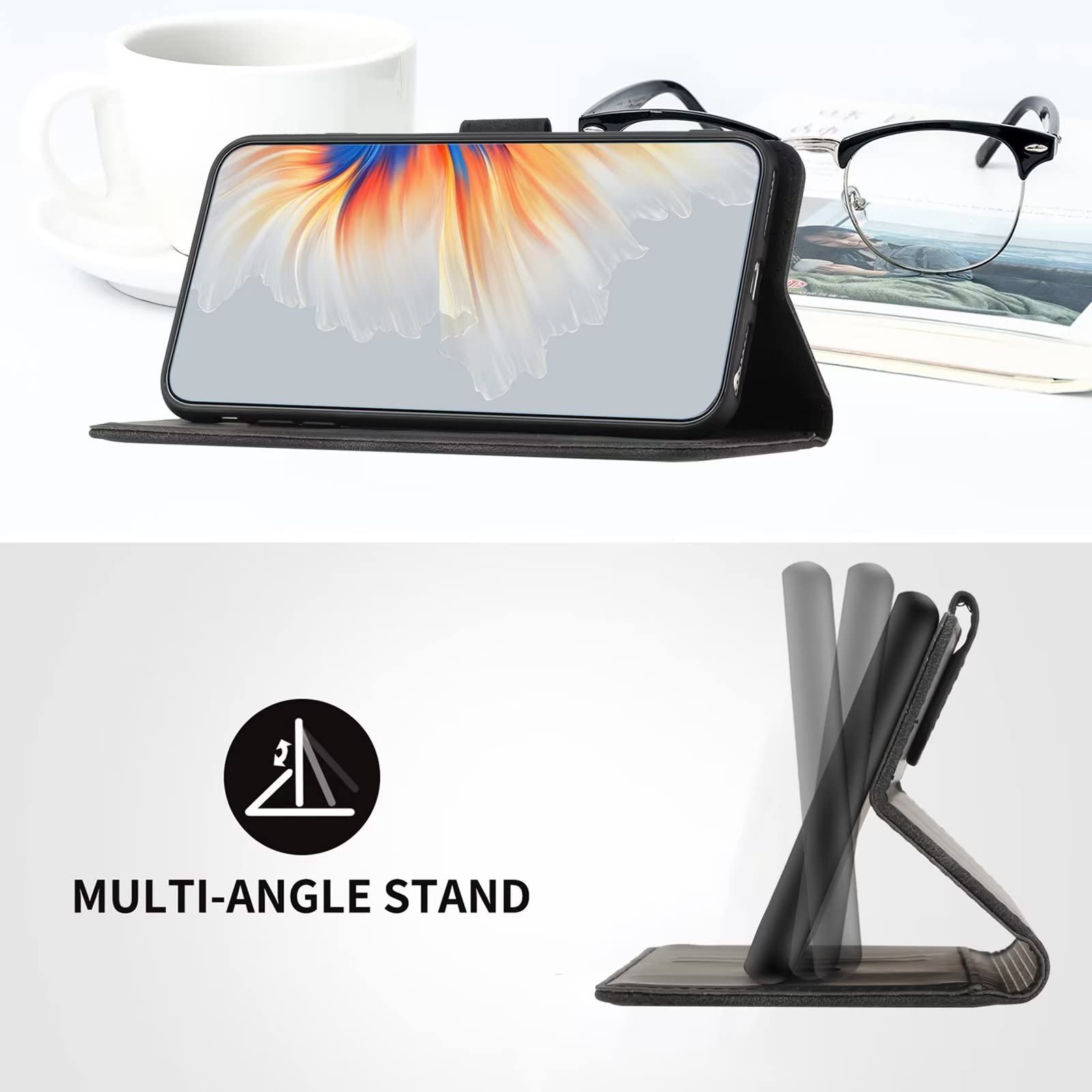 TIANCI Cover per OnePlus Nord 2 5G, Stile Linea per OnePlus Nord 2 5G Cover Portafoglio Pelle Sintetica, Slot Flip Custodia per OnePlus Nord 2 5G Case
