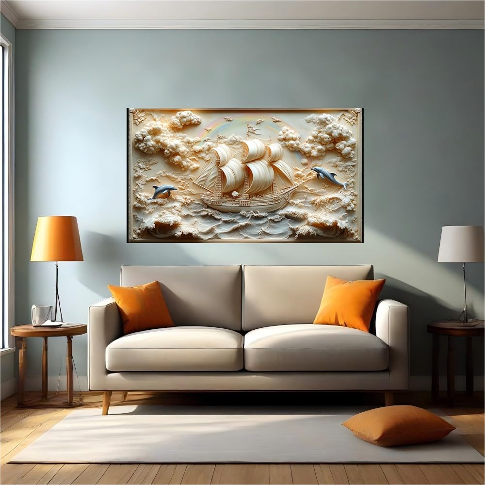 Calcomanías de pared velero de socorro en vinilo autoadhesivo de 120x80 cm para decorar salones