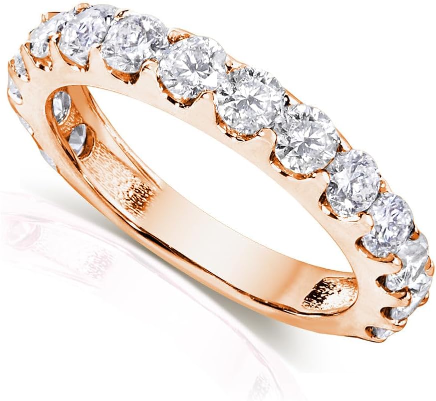 Kobelli Round Diamond Wedding Band 1 1/2 carat (ctw) in 14k Gold