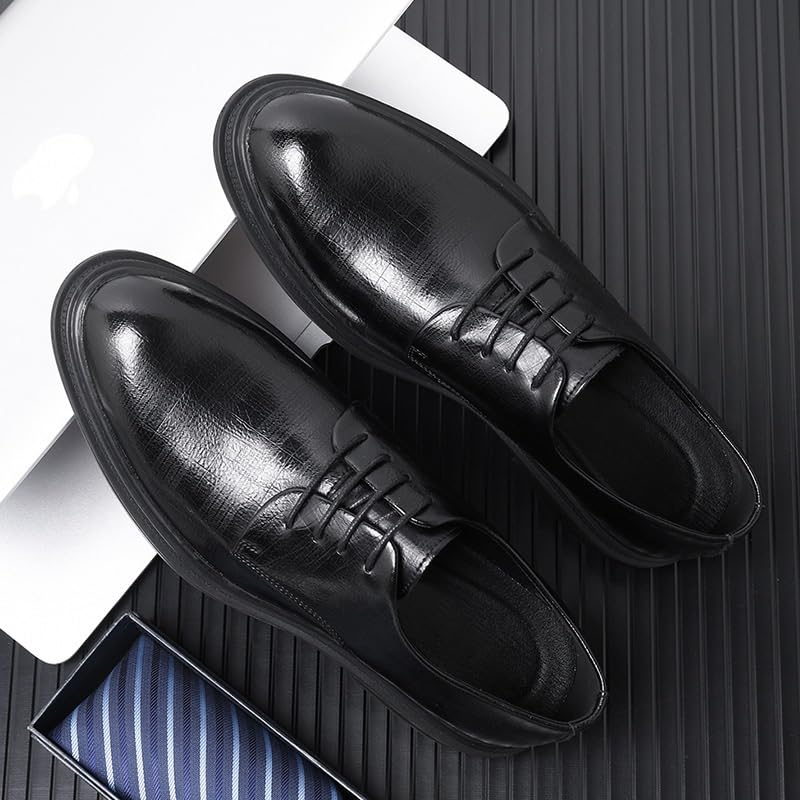 Mens Leather Oxford Shoes Classic Tuxedo Formal Party Wedding Loafers Shoes for Men4