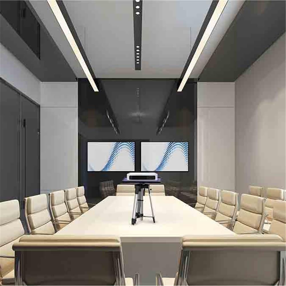 Supporto per Proiettore Treppiede da pavimento for proiettore con vassoio Posizionamento sul comodino domestico Mensola Supporto universale for microproiettore mobile pieghevole telescopico regolabile