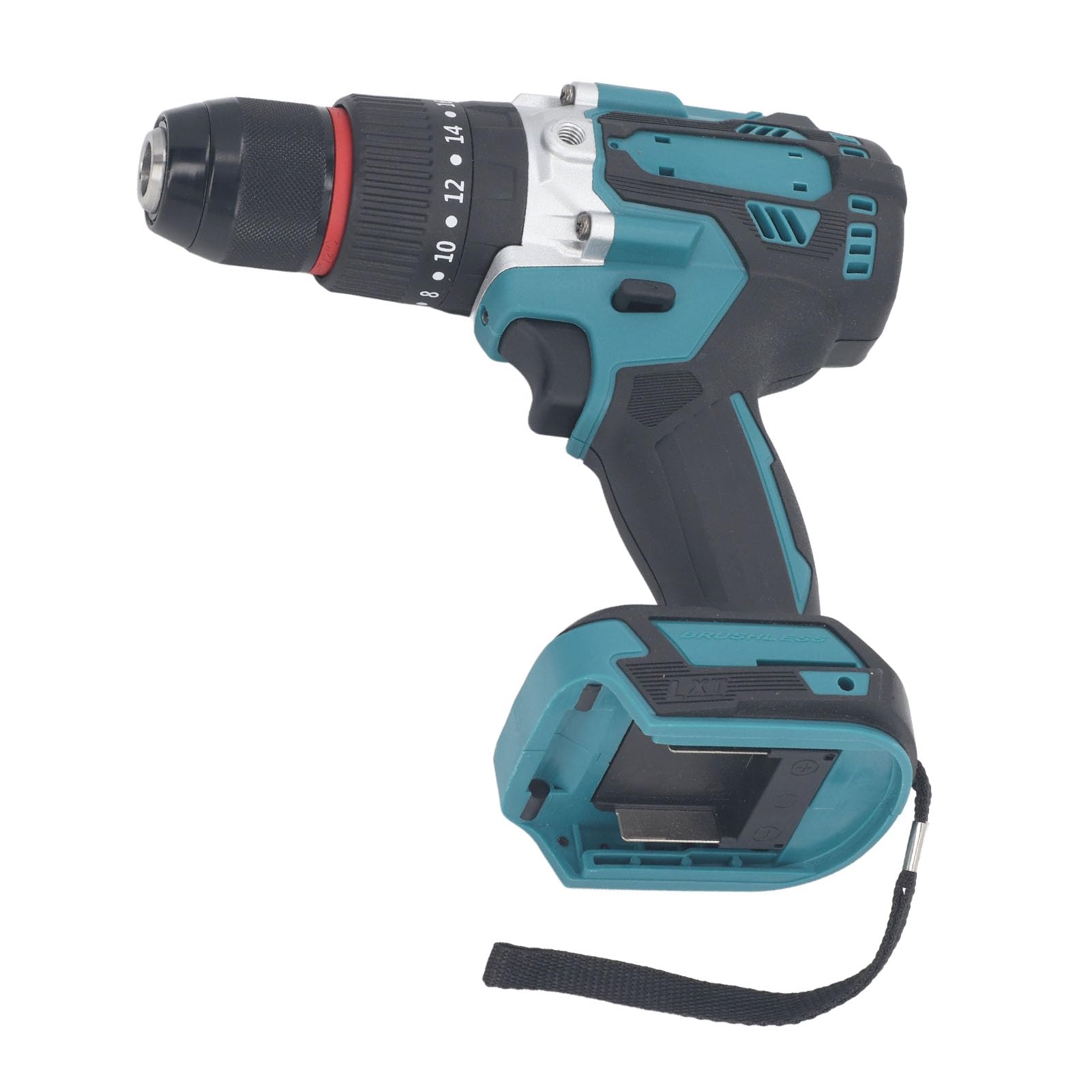 Trapano Avvitatore a Batteria, Avvitatore a Percussione in ABS da 18 V con Mandrino Autoserrante da 1/2 Pollici, 20 più 3 Impostazioni di Torsione, 2 velocità, Luce LED per Riparazioni e