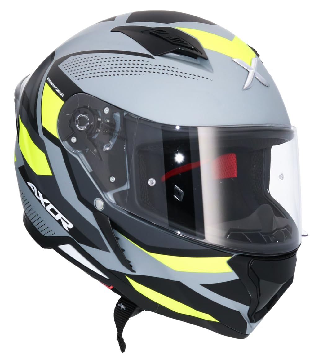 Shiro Helmets Casco Integral Modelo Hunter Negro Mate Amarillo Flúor Cornet Totalmente Homologado (L 59/60)
