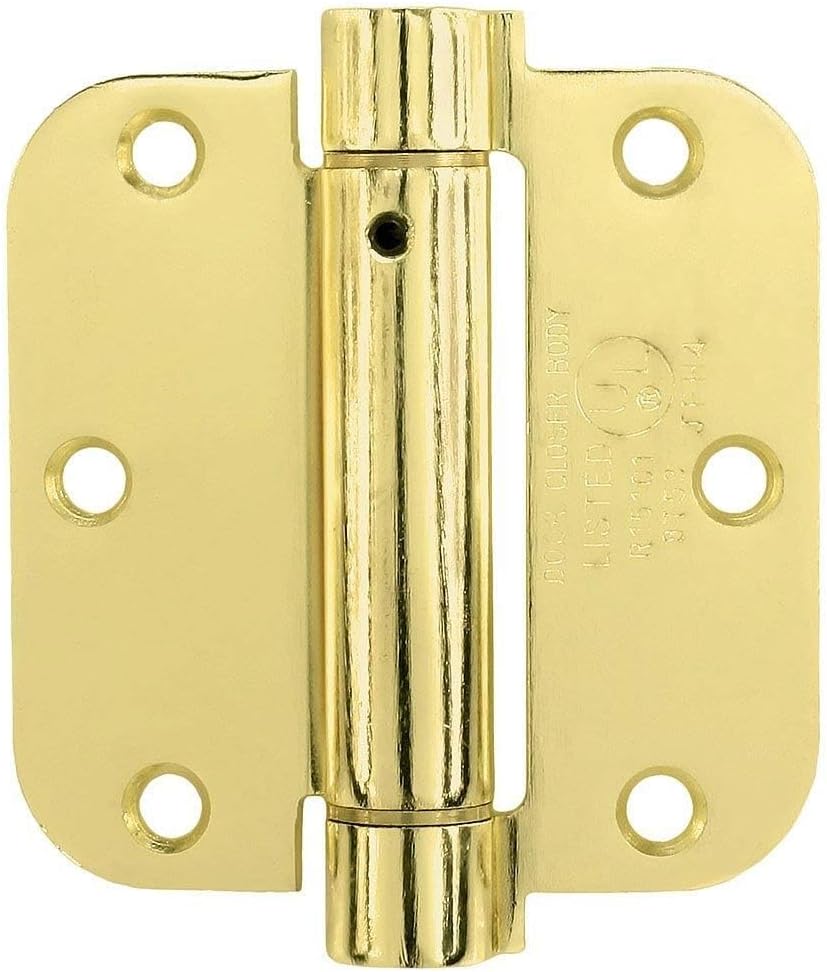 Hinge Outlet Spring Loaded Hinges for Doors - 3.5 Inch with 5/8 Inch Radius, Oil Rubbed Bronze, 6 Pack